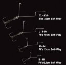 Zbrojenie do gum 4Play Offset treble M ( 13 cm )
